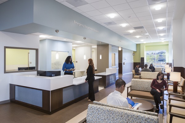 A renovated interior of hospital Emergency department Chcek in